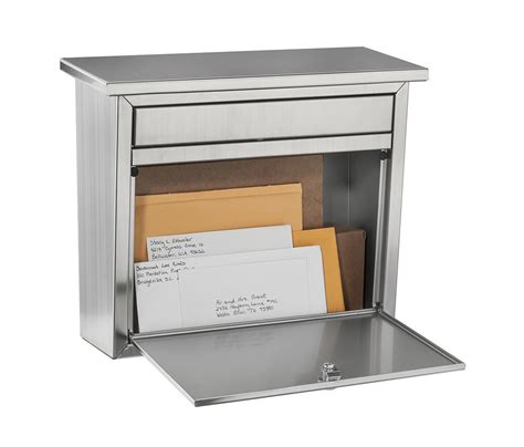 Maya Locking Wall Mount Mailbox – Stainless Steel